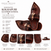 Sankeshwari Kolhapuri Chappal for Men | Traditional Kolhapuri Chappal for Wedding & Ethnic Wear – Mikudi